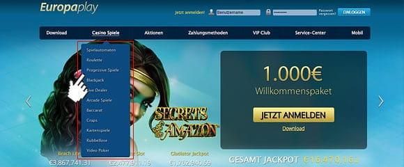 Europa Casino Flash Spiele im Browser