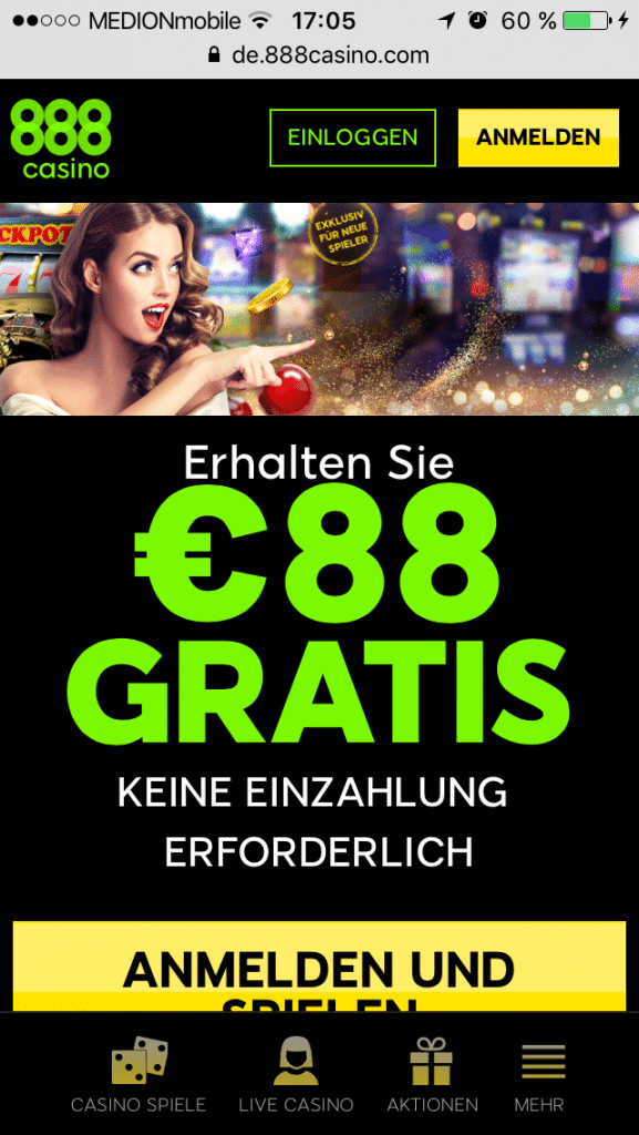 888 Casino IPhone Startseite