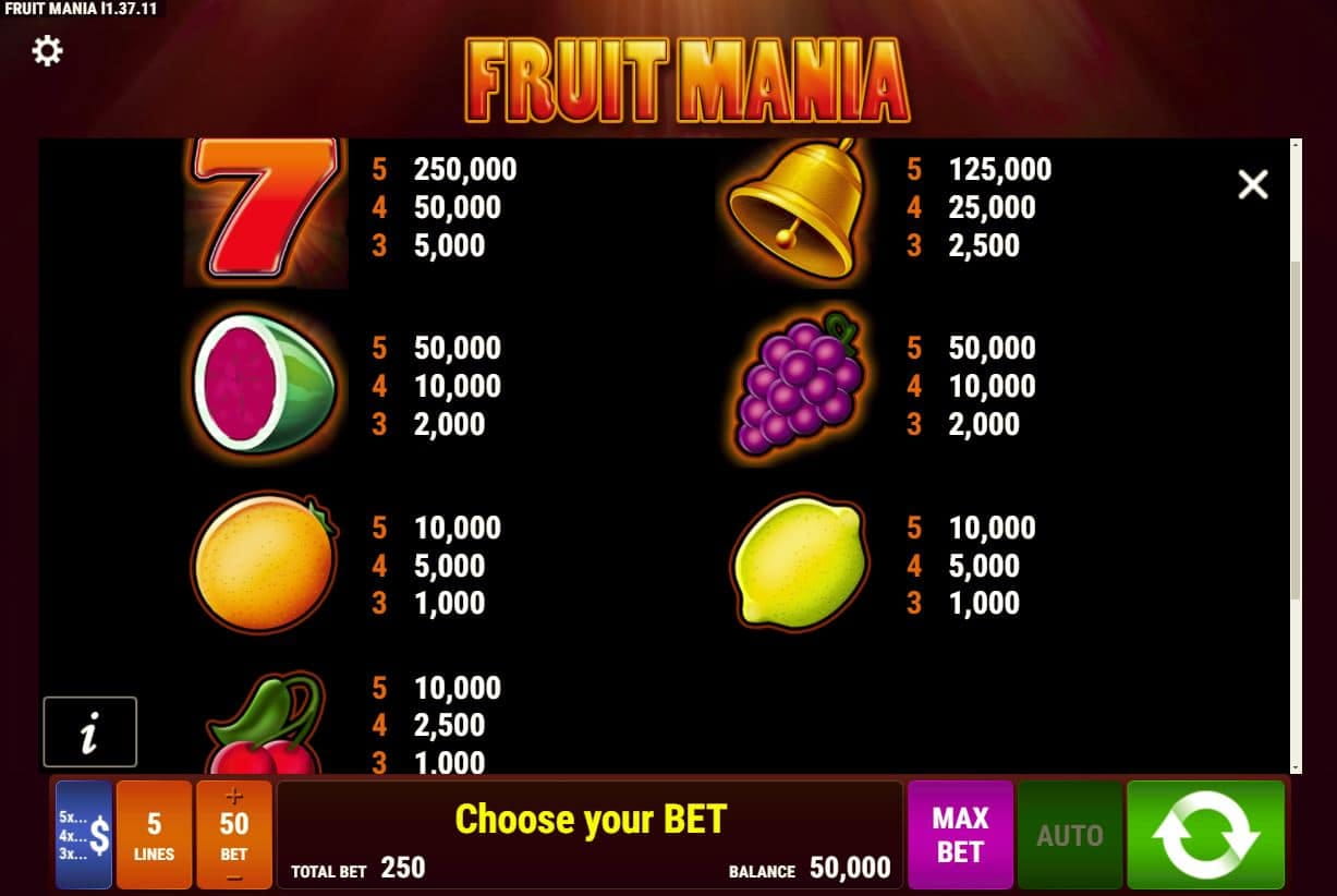 Bally Wulff Fruit Mania Slot