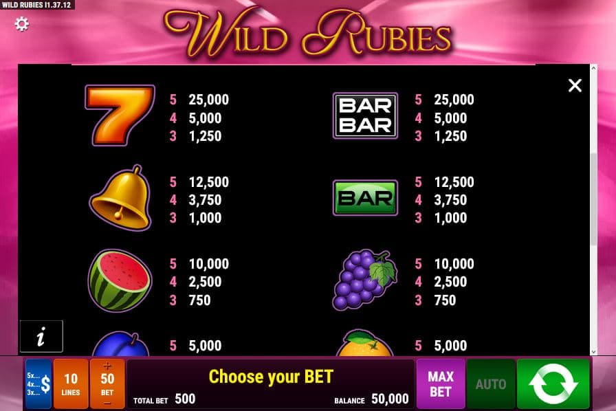 Bally Wulff Wild Rubies Slot