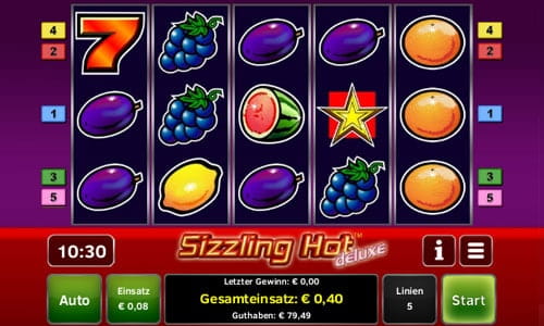 Sizzling Hot mobil im Stargames Casino