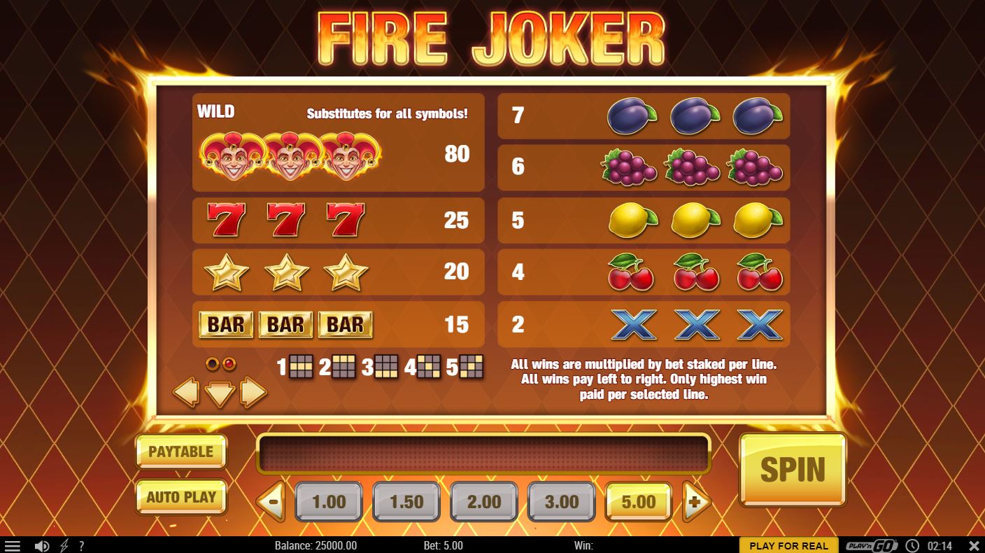 Play'N Go Fire Joker Slot